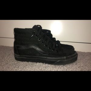 All Black High Top Old School Vans